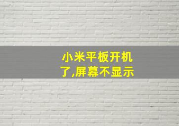 小米平板开机了,屏幕不显示