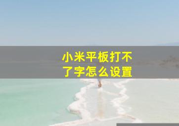 小米平板打不了字怎么设置