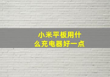 小米平板用什么充电器好一点