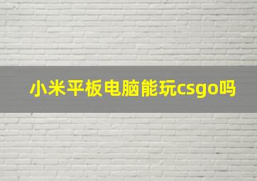 小米平板电脑能玩csgo吗