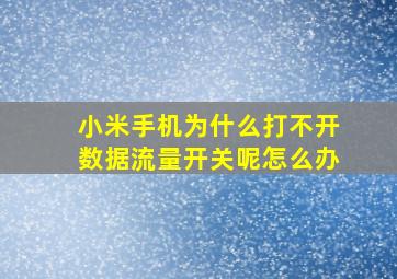 小米手机为什么打不开数据流量开关呢怎么办