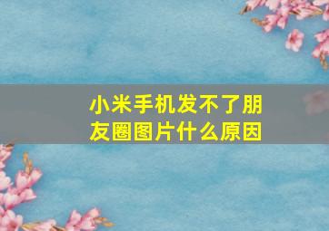 小米手机发不了朋友圈图片什么原因