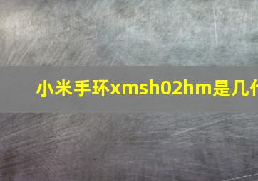 小米手环xmsh02hm是几代