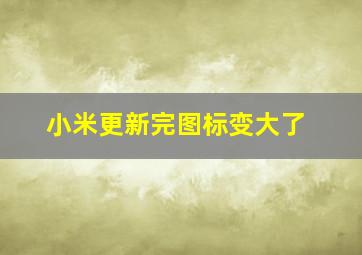 小米更新完图标变大了