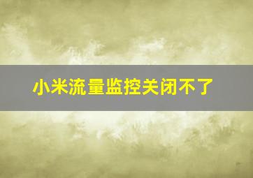 小米流量监控关闭不了