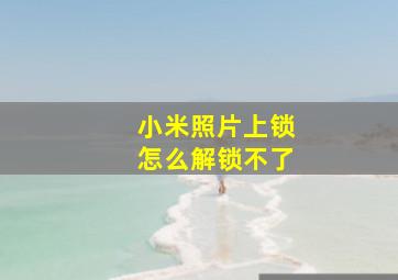 小米照片上锁怎么解锁不了