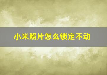 小米照片怎么锁定不动