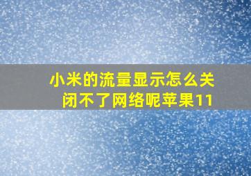 小米的流量显示怎么关闭不了网络呢苹果11