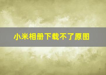 小米相册下载不了原图