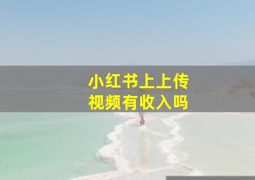 小红书上上传视频有收入吗