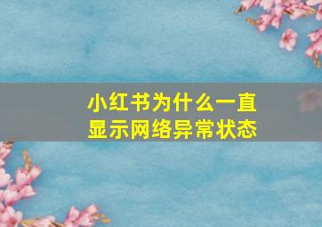 小红书为什么一直显示网络异常状态