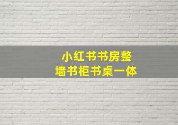 小红书书房整墙书柜书桌一体