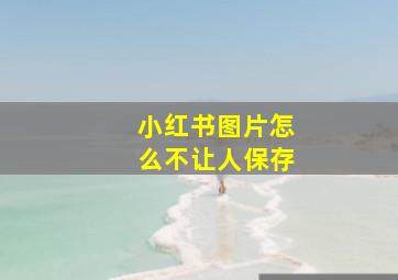 小红书图片怎么不让人保存