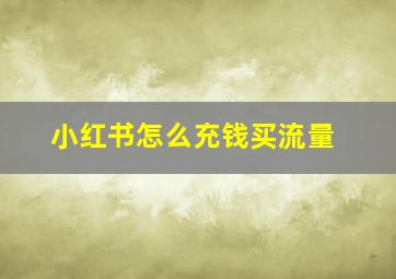 小红书怎么充钱买流量