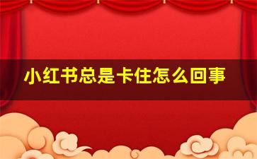 小红书总是卡住怎么回事