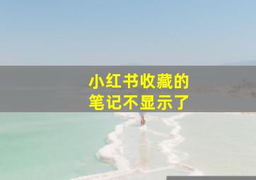 小红书收藏的笔记不显示了