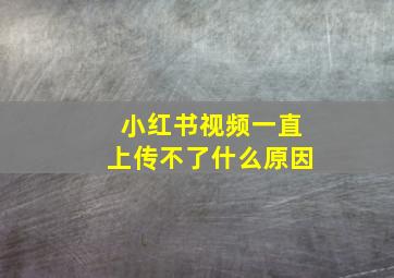 小红书视频一直上传不了什么原因