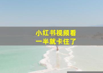 小红书视频看一半就卡住了