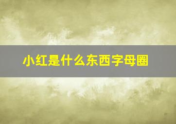 小红是什么东西字母圈