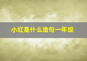 小红是什么造句一年级