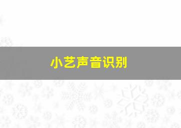 小艺声音识别