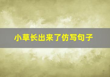 小草长出来了仿写句子