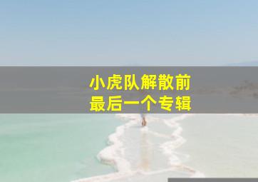 小虎队解散前最后一个专辑