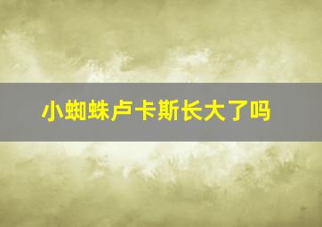 小蜘蛛卢卡斯长大了吗