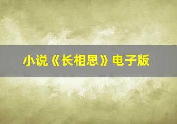 小说《长相思》电子版