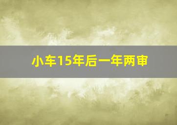 小车15年后一年两审