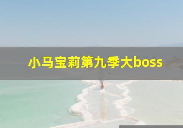 小马宝莉第九季大boss