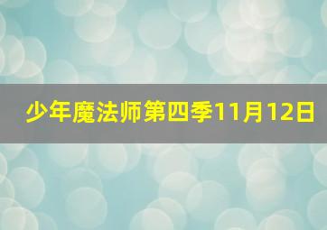 少年魔法师第四季11月12日