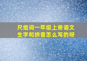 尺组词一年级上册语文生字和拼音怎么写的呀