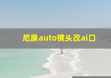 尼康auto镜头改ai口