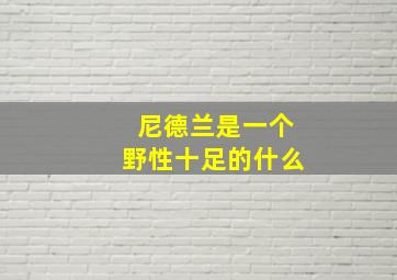 尼德兰是一个野性十足的什么