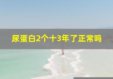 尿蛋白2个十3年了正常吗