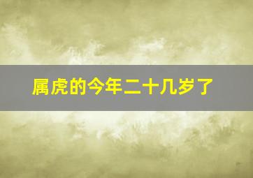 属虎的今年二十几岁了