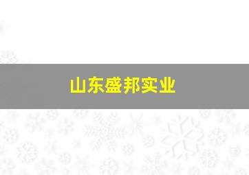 山东盛邦实业