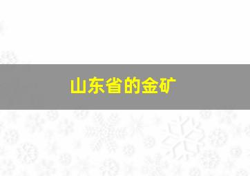 山东省的金矿