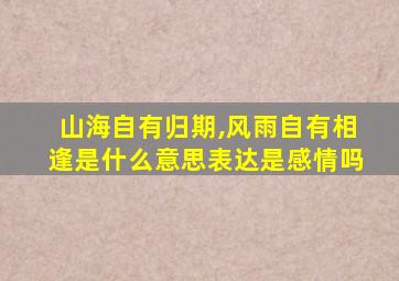 山海自有归期,风雨自有相逢是什么意思表达是感情吗