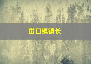 峃口镇镇长