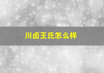 川卤王氏怎么样