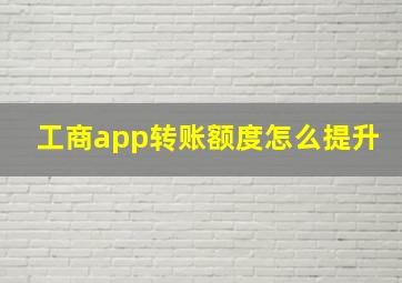 工商app转账额度怎么提升