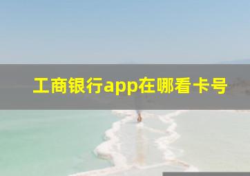 工商银行app在哪看卡号