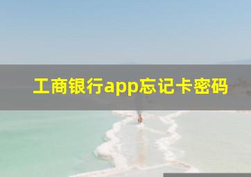 工商银行app忘记卡密码