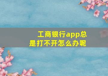 工商银行app总是打不开怎么办呢