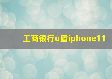 工商银行u盾iphone11