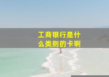 工商银行是什么类别的卡啊