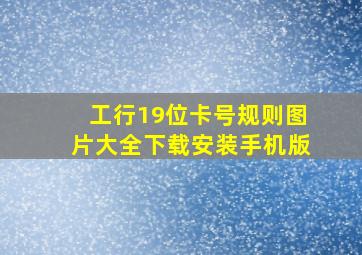 工行19位卡号规则图片大全下载安装手机版