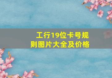 工行19位卡号规则图片大全及价格